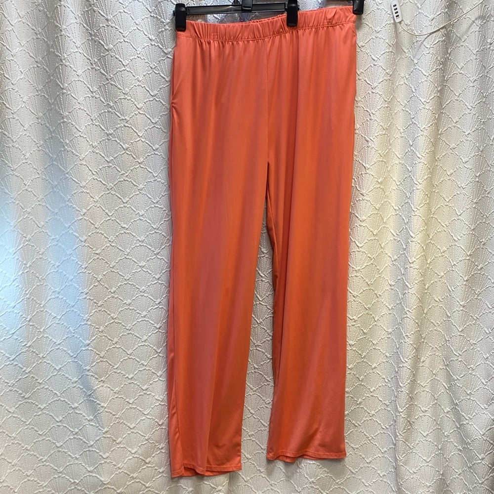 ILLord‎ size 3X Vibrant Coral Women's pull on stretch Pants casual comfy cozy